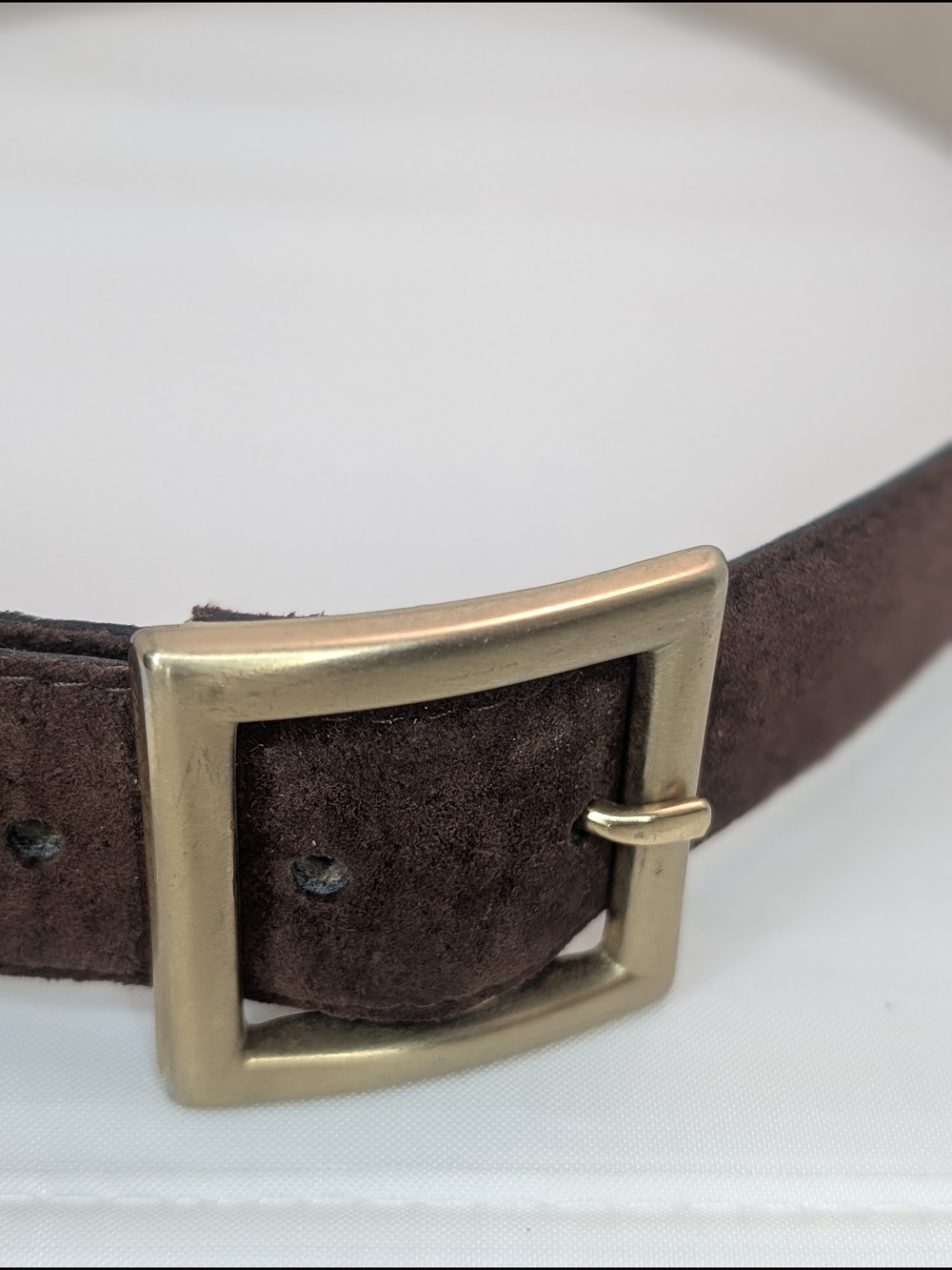 Danier Suede Belt with Brass Buckle - Picture 4 of 7